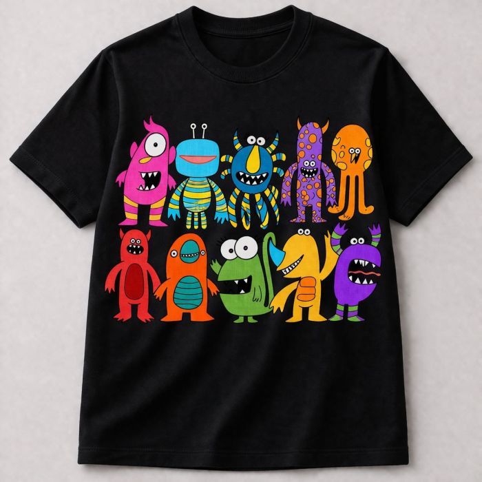 Футболка монстр чорна
